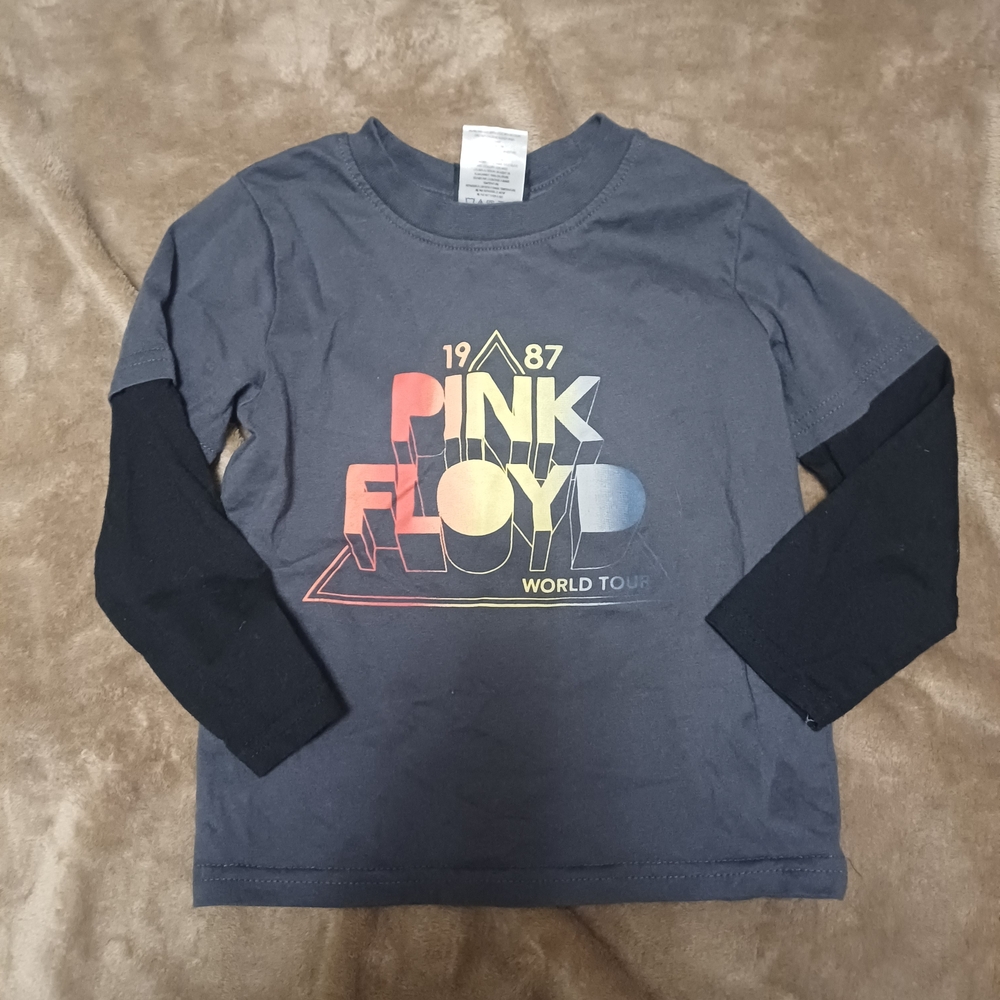 Pink Floyd Kids Long Sleeve Tee - Gray and Black